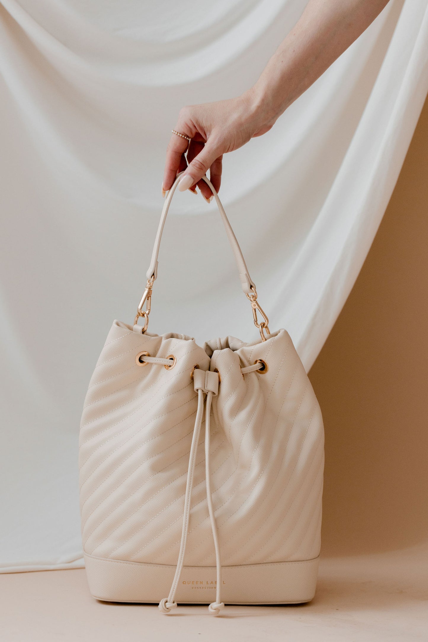 Sophia Bucket Bag - Cream